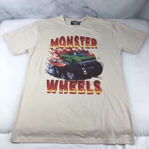 Super Massive Monster Wheels T-Shirt Size Large Ivory Color